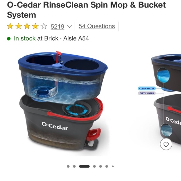 O-Cedar RinseClean Spin Mop & Bucket System - Picture 2 of 5